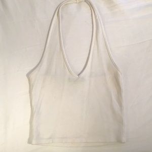 Brandy Melville white halter crop top